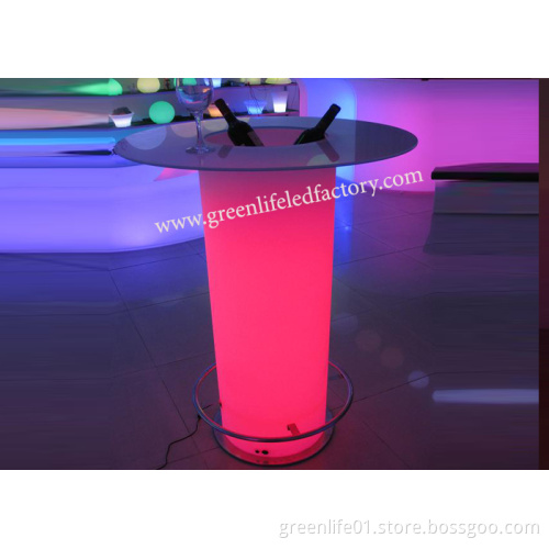 Fashionable LED Ice Bucket Table, Tall Ice Bucket Container